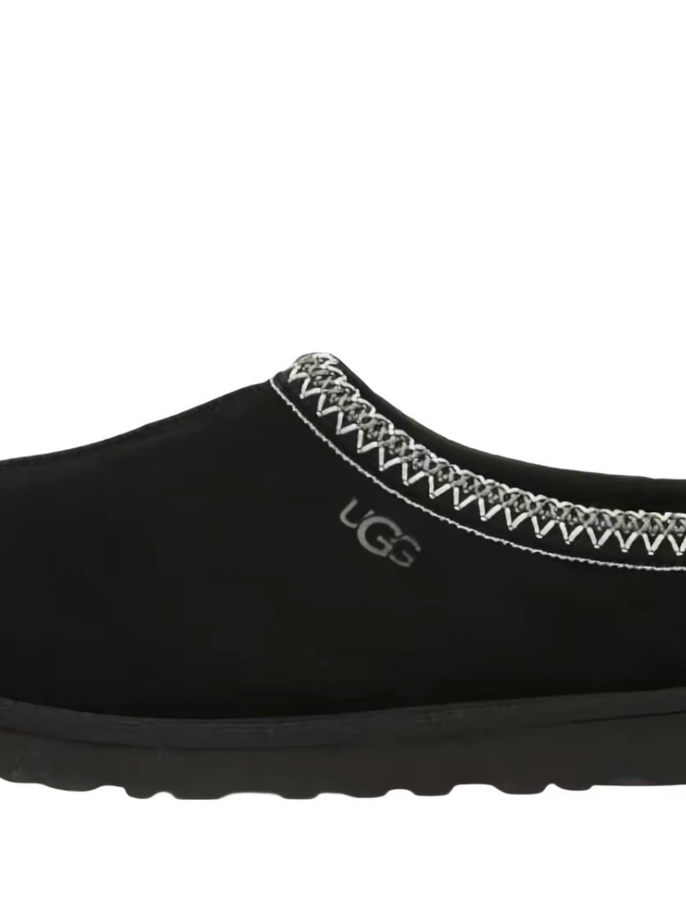 UGG Black Slip-On Moccasin with Contrast Stitching